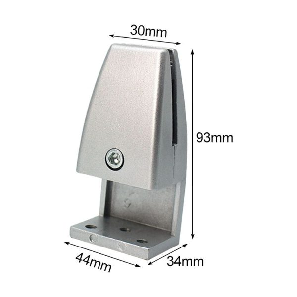 L Shape Aluminum Alloy Office Desktop Screen Fixing Clip Partition Clip (Silver) - Image 2