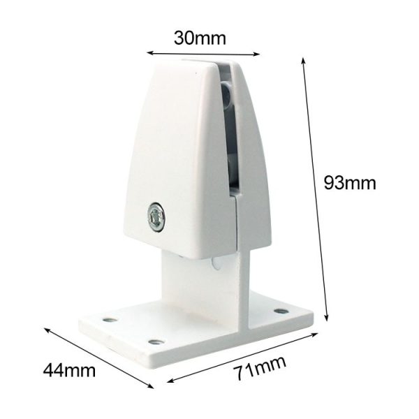 T Shape Aluminum Alloy Office Desktop Screen Fixing Clip Partition Clip (White) - Image 2