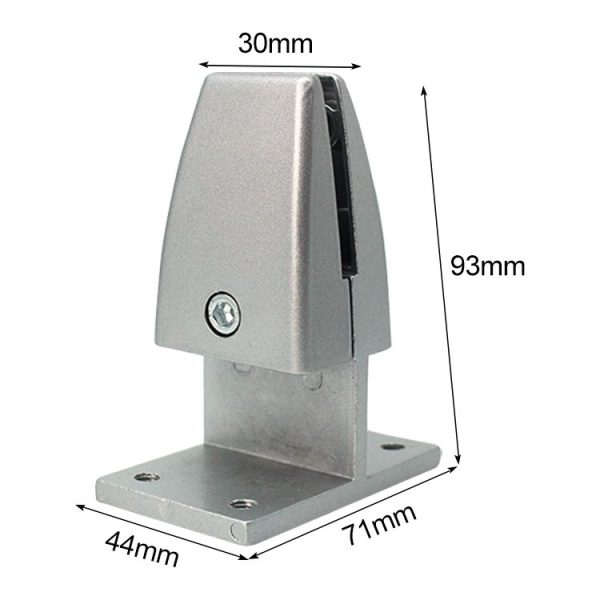 T Shape Aluminum Alloy Office Desktop Screen Fixing Clip Partition Clip (Silver) - Image 2
