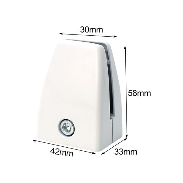 Flat Shape Aluminum Alloy Office Desktop Screen Fixing Clip Partition Clip (White) - Image 2