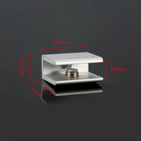 15 PCS Single Hole Aluminum Alloy Glass Fixing Clip, S, 8mm - Image 2