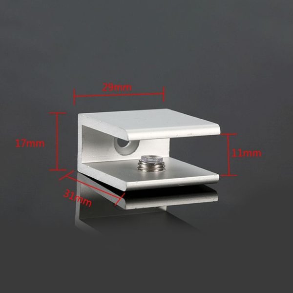 10 PCS Single Hole Aluminum Alloy Glass Fixing Clip, S, 10mm - Image 2