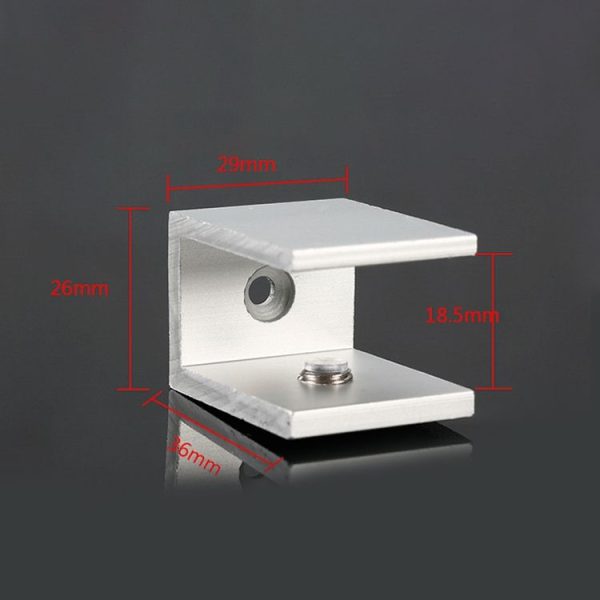 10 PCS Single Hole Aluminum Alloy Glass Fixing Clip, S, 18mm - Image 2