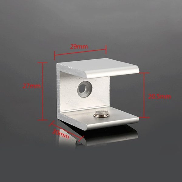 10 PCS Single Hole Aluminum Alloy Glass Fixing Clip, S, 20mm - Image 2