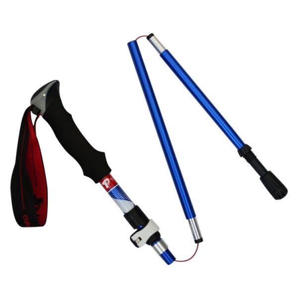 5 Node Portable Foldable Aluminium Alloy Alpenstocks Trekking Poles, Folding Length: 28.5CM (Blue) - Image 2