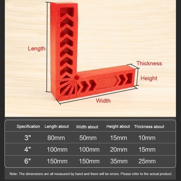 4 Inch Plastic 90 Degree Woodworking Auxiliary Positioner Square Ruler Fixing Tool - Image 5