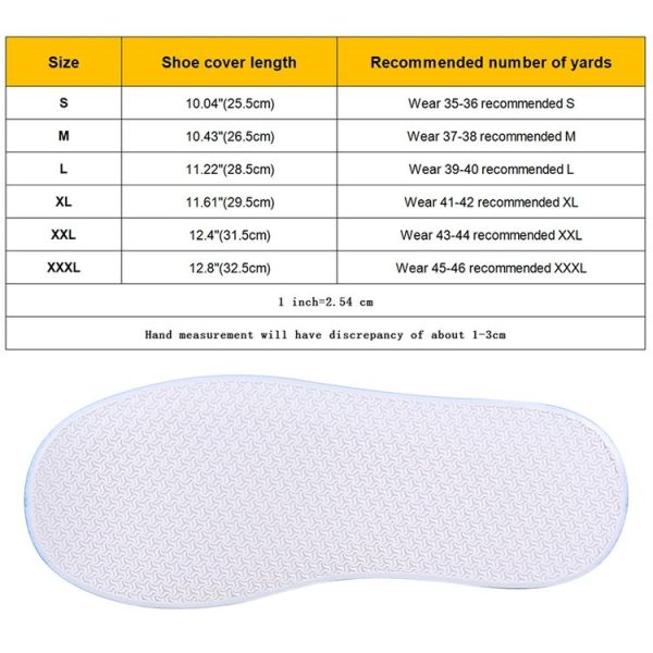 Fashion PVC Non-slip Waterproof Thick-soled Shoe Cover Size: M (White) - Image 7