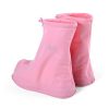 Fashion Children PVC Non-slip Waterproof Thick-soled Shoe Cover Size: XL (Pink) - Image 3