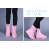 Fashion Children PVC Non-slip Waterproof Thick-soled Shoe Cover Size: XL (Pink) - Image 6
