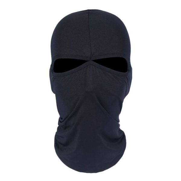 Balaclava Style Unisex Elastic Lycra Dual Holes Biking Head Mask (Black) - Image 2