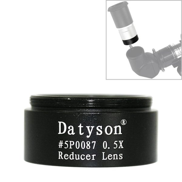 Datyson 5P0087 Fine Thread Astronomical Telescope Accessories 1.25 inch 0.5X Defocusing Lens Reducer (Black)