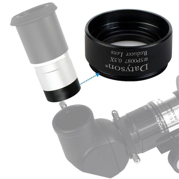 Datyson 5P0087 Fine Thread Astronomical Telescope Accessories 1.25 inch 0.5X Defocusing Lens Reducer (Black) - Image 6