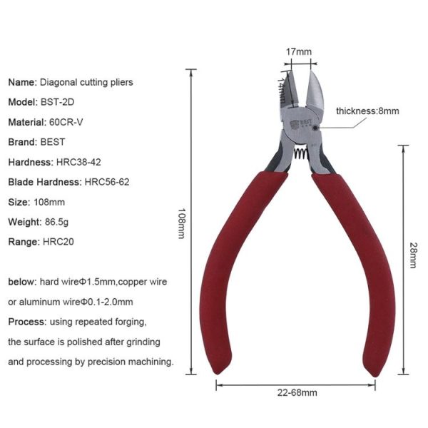 BEST-2D Electrician Wire Cutting Pliers - Image 3