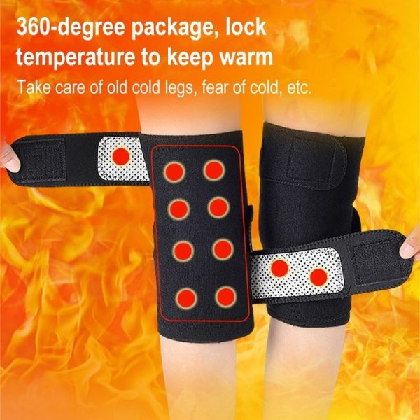 Self-heating Knee Pads Adjustable Magnetic Knee Pads (Black) - Image 5