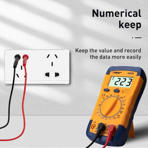 ANENG A830L Handheld Multimeter Household Electrical Instrument (Yellow Blue) - Image 8
