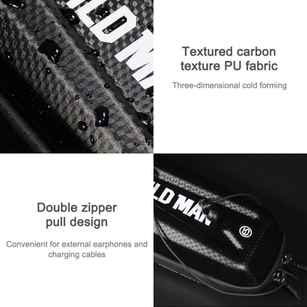 WILD MAN E5 Waterproof Front Bag MTB Large Capacity Bicycle Tube Bag Riding Accessories - Image 3