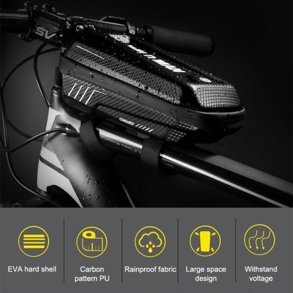 WILD MAN E5 Waterproof Front Bag MTB Large Capacity Bicycle Tube Bag Riding Accessories - Image 4