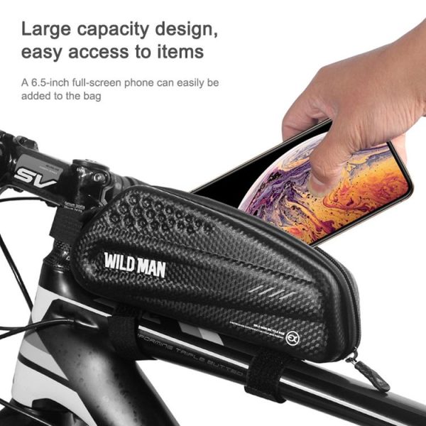 WILD MAN EX Waterproof Front Bag MTB Mobile Phone Sets Bicycle Tube Bag Riding Accessories - Image 4