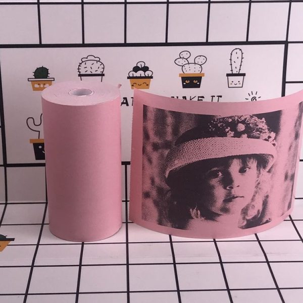 5pcs Thermal Label Printer Paper Sticker for PAPERANG P1 / P2 / A6, Size: 57 x 30 mm (Pink) - Image 2