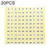 20 PCS Round Shape Number Sticker Shoe Size Label, Number 0-99