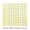 20 PCS Round Shape Number Sticker Shoe Size Label, Number 0-9 - Image 2