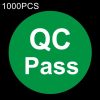 1000 PCS Round Shape QC Pass Sticker QC Pass Label (Green)