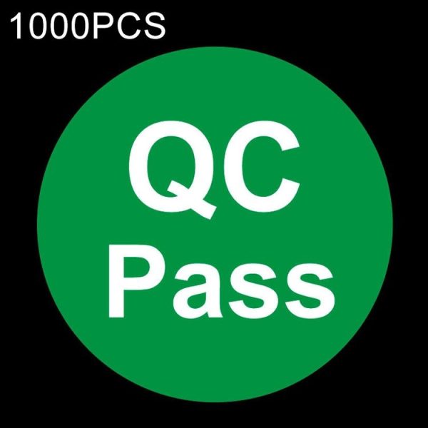 1000 PCS Round Shape QC Pass Sticker QC Pass Label (Green)