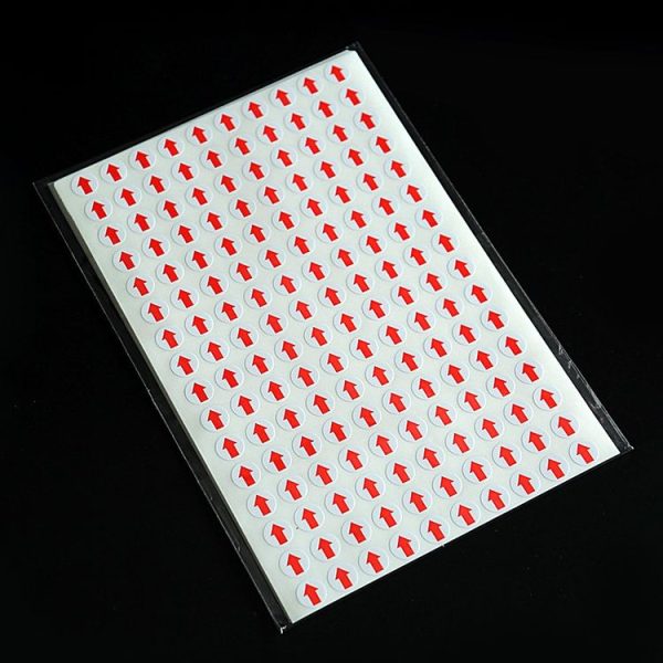 20 PCS Round Shape Self-adhesive Arrow Rework Sticker Rework Label - Image 2