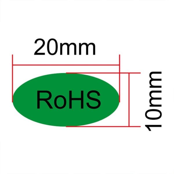 1000 PCS Oval Shape Self-adhesive RoHS Sticker RoHS Label, Size: 10x20mm - Image 2