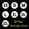 1000 PCS Round Shape Size Sticker Clothes Size Label, Size: XL - Image 4