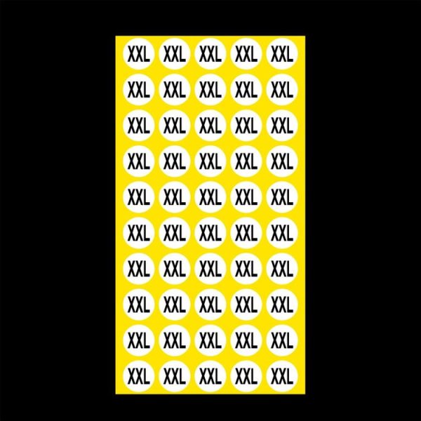 1000 PCS Round Shape Size Sticker Clothes Size Label, Size: XXL - Image 3