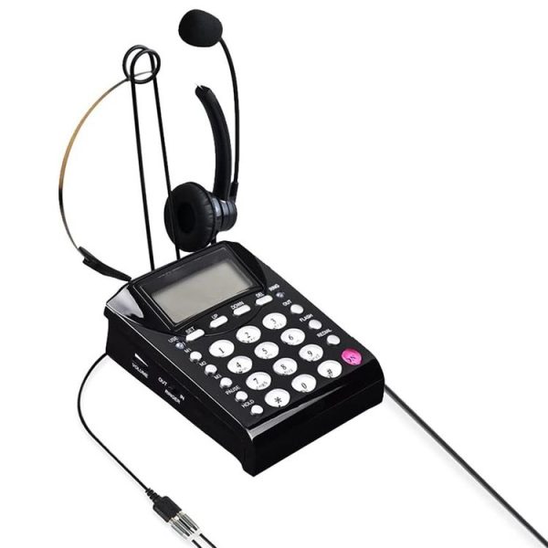 Dual 3.5mm Female to RJ9 PC / Mobile Phones Headset to Office Phone Adapter Convertor Cable, Length: 30cm (Black) - Image 3