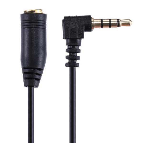 20cm 3.5mm Jack Audio Male to Female Headset Microphone Extension Cable (Black) - Image 4