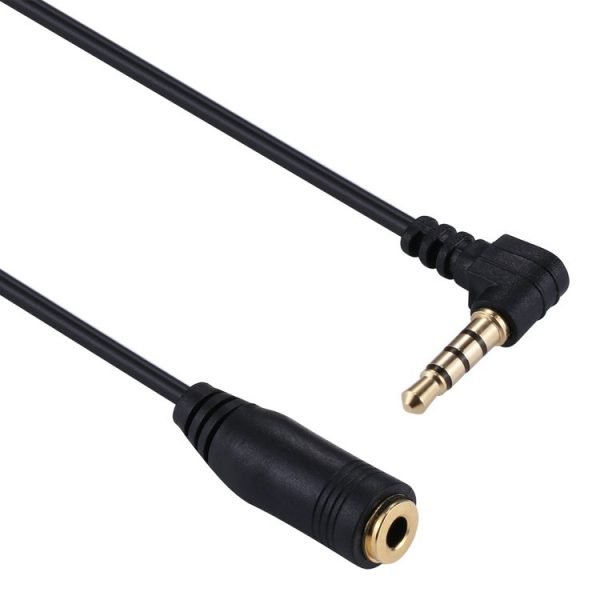 20cm 3.5mm Jack Audio Male to Female Headset Microphone Extension Cable (Black) - Image 5