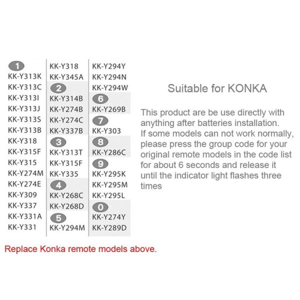 CHUNGHOP E-K906 Universal Remote Controller for KONKA LED TV / LCD TV / HDTV / 3DTV - Image 10