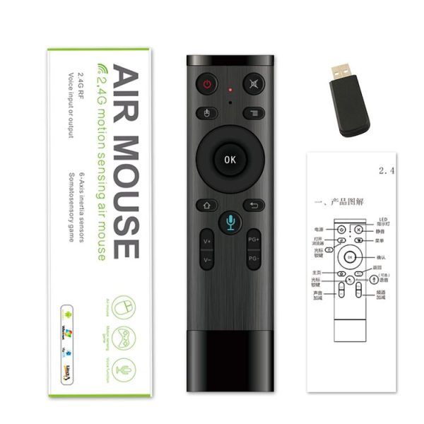 Q5 2.4G RF 3D Brushed Fashion Sense Universal Voice Version Air Mouse Remote Controller - Image 10