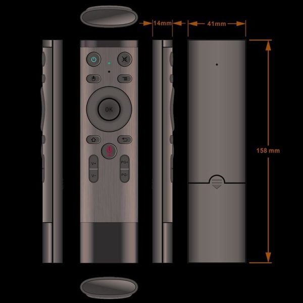 Q5 2.4G RF 3D Brushed Fashion Sense Universal Voice Version Air Mouse Remote Controller - Image 6