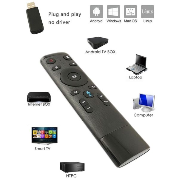 Q5 2.4G RF 3D Brushed Fashion Sense Universal Voice Version Air Mouse Remote Controller - Image 7