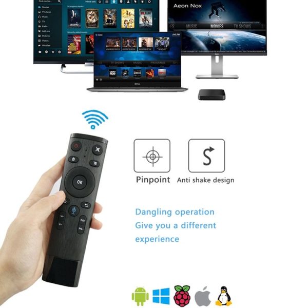 Q5 2.4G RF 3D Brushed Fashion Sense Universal Voice Version Air Mouse Remote Controller - Image 8
