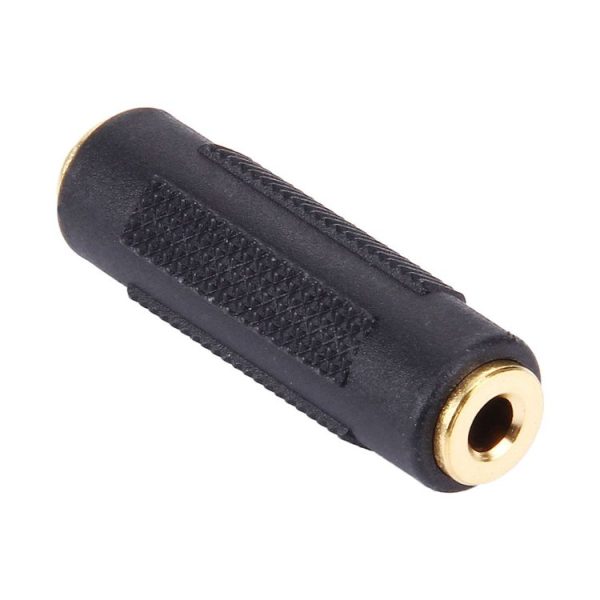 Gold Plated 3.5mm Female Jack to 3.5mm Female Jack Audio Adapter (Black) - Image 2