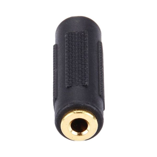 Gold Plated 3.5mm Female Jack to 3.5mm Female Jack Audio Adapter (Black) - Image 3