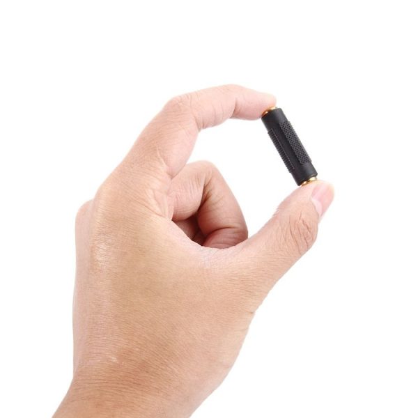 Gold Plated 3.5mm Female Jack to 3.5mm Female Jack Audio Adapter (Black) - Image 4