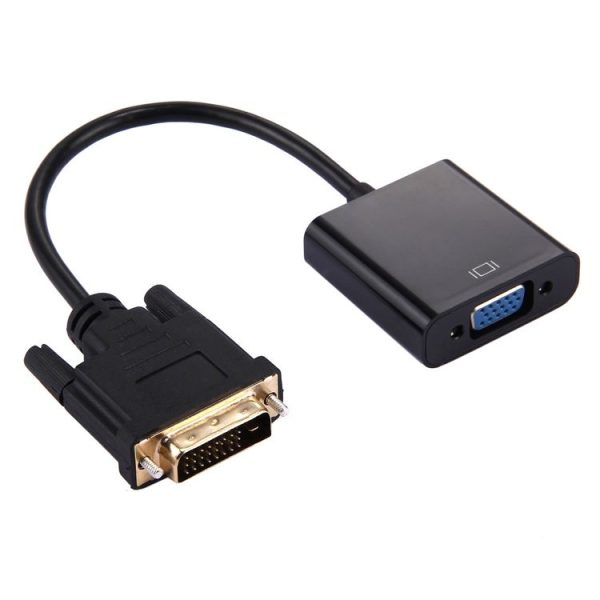 DVI-D 24+1 Pin Man to VGA 15 Pin HDTV Adapter Converter (Black) - Image 3