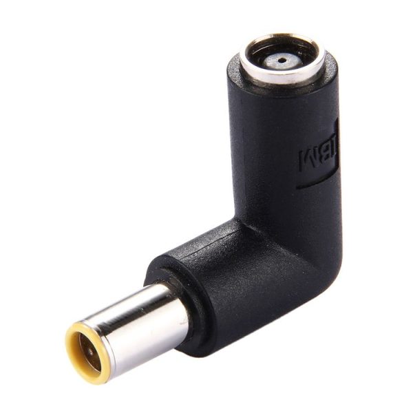 DC 7909 Male to DC 7909 Female Connector Power Adapter for Lenovo ThinkPad IBM Laptop Notebook, 90 Degree Right Angle Elbow - Image 2