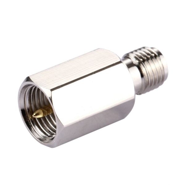 FME Male to SMA Female Connector Adapter (Silver)