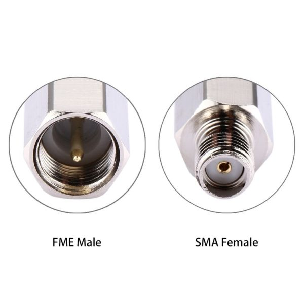 FME Male to SMA Female Connector Adapter (Silver) - Image 5