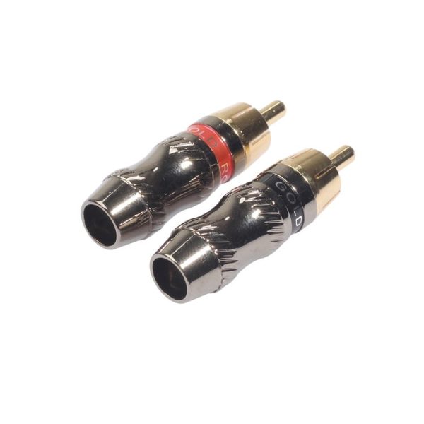 REXLIS TR026 2 PCS RCA Male Plug Audio Jack Gold Plated Adapter for DIY Audio Cable & Video cable - Image 2