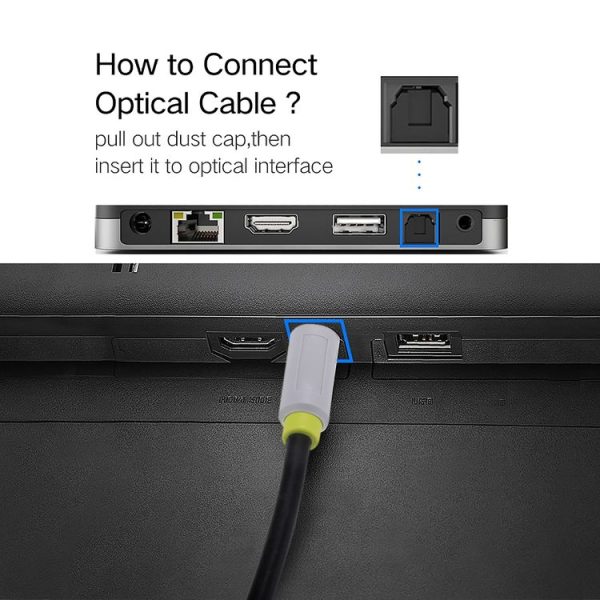 1m OD5.0mm Toslink Male to Male Digital Optical Audio Cable - Image 5