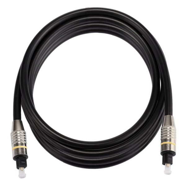 2m OD6.0mm Nickel Plated Metal Head Toslink Male to Male Digital Optical Audio Cable - Image 3