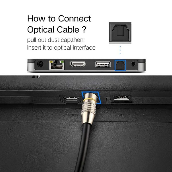 2m OD6.0mm Nickel Plated Metal Head Toslink Male to Male Digital Optical Audio Cable - Image 5